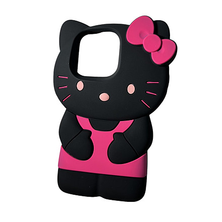 Etui Hello Kitty na iPhone'a 15 Pro Czarne - 1