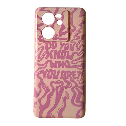 Różowe etui z nadrukiem do Mi 13T - 1