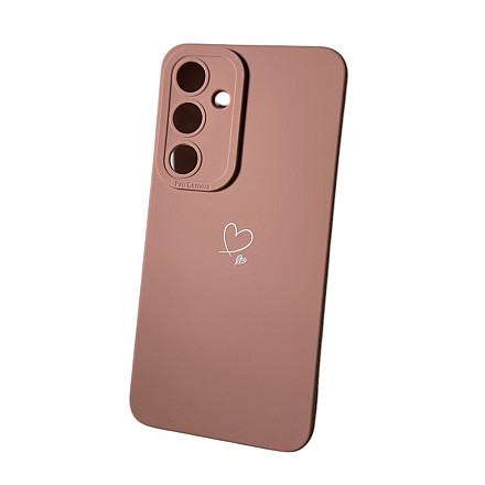 Etui Heart Print do Samsung S24 FE różowe - 1