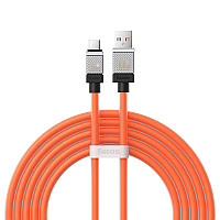 Kabel Baseus CoolPlay USB - USB-C 2m 100W Pomarańczowy