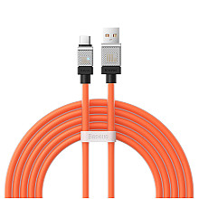 Кабель Baseus CoolPlay USB - USB-C 2m 100W Помранчевий