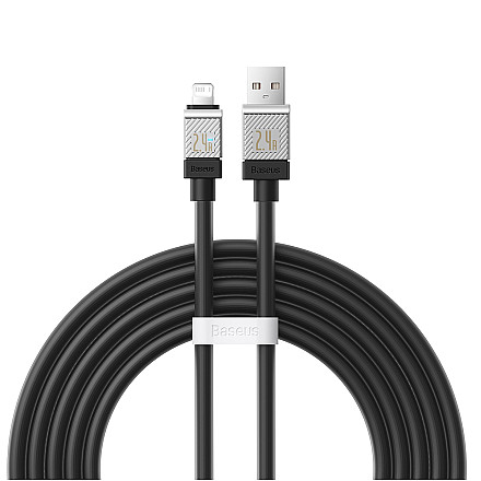 Кабель Baseus CoolPlay USB - Lightning 2m 2,4A Чорний - 1