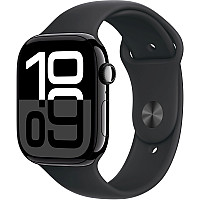 APPLE Watch Series 10 GPS, 42mm Onyks Aluminium Koperta, Sport Band Sportowy Pasek Black Czarny - S/M 