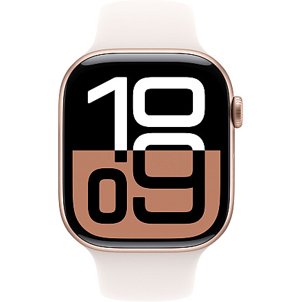 APPLE Watch Series 10 GPS, 42mm Złoty Róż Aluminium Koperta, Sport Band Sportowy Pasek Light Blush Łagodny Róż - M/L - 2
