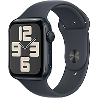 APPLE Watch SE 2024 GPS, 44mm Północny Aluminium Koperta, Sport Band Sportowy Pasek Midnight Północny - M/L  