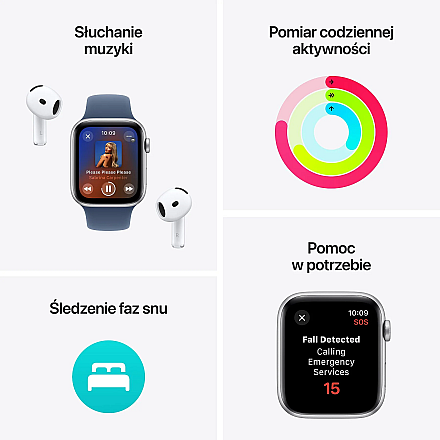 APPLE Watch SE 2024 GPS, 44 мм Північний алюмінієвий корпус, спортивний ремінець Midnight – M/L - 3