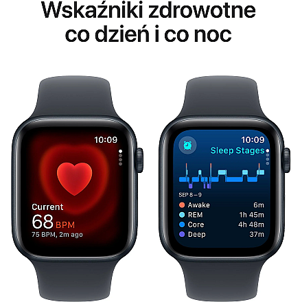 APPLE Watch SE 2024 GPS, 44 мм Північний алюмінієвий корпус, спортивний ремінець Midnight – M/L - 5