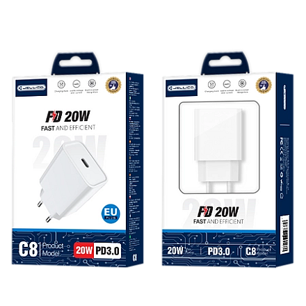 Ładowarka sieciowa JELLICO C8 PD 20W 1xUSB-C Biały - 2