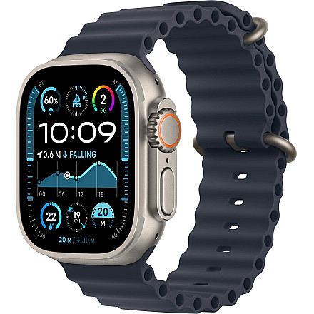 APPLE Watch Ultra 2, GPS + Cellular, 49mm Naturalny Titanium Koperta, Pasek Ocean Band Navy Granatowy - 1