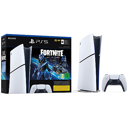 Konsola Sony PlayStation 5 Slim 1TB Digital Edition + Fortnite Cobalt - 1