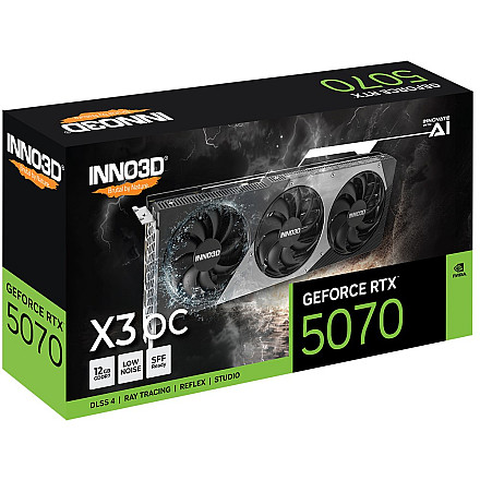 Karta Graficzna INNO3D GeForce RTX 5070 X3 OC 12GB GDDR7 192-bit HDMI 3x DP - 1