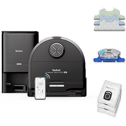 Robot Sprzątający Tefal X-Plorer S240 + AI 8000 Pa 120 min Aktywne Mopowanie - 1