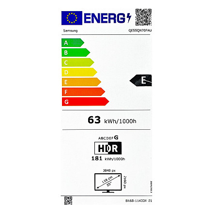 Telewizor Samsung QE55QN70FAUXXH QLED 55'' 4K Ultra HD Tizen Q-Symphony DVB-T2 Czarny - 12