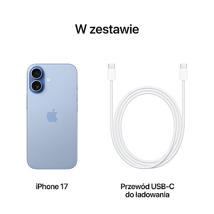 Smartfon APPLE iPhone 17 5G 256GB 6.3" 120Hz Gołębi - Mist Blue - 8