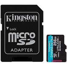 Karta Pamięci KINGSTON 256GB microSDXC Canvas Go Plus Gen4 200MB/s A2 U3 V30 Karta + Adapter