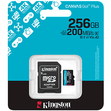 Karta Pamięci KINGSTON 256GB microSDXC Canvas Go Plus Gen4 200MB/s A2 U3 V30 Karta + Adapter - 3