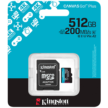 Karta Pamięci KINGSTON 512GB microSDXC Canvas Go Plus Gen4 200MB/s A2 U3 V30 Karta + Adapter - 3