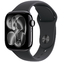 APPLE Watch Series 11 GPS 42mm, Black Czarny Aluminium Koperta, Sport Band Sportowy Pasek Black Czarny - S/M  