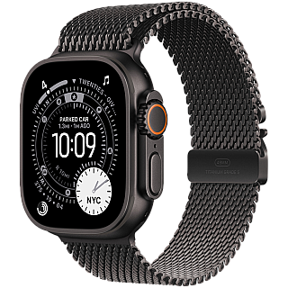 Smartwatch Apple Watch Ultra 3 GPS + Cellular 49mm, Koperta Tytan Black Titanium, Pasek Milanese Loop Black Titanium Czarny