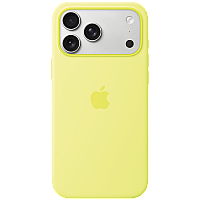 Etui Plecki Silikonowe Apple do iPhone 17 Pro Max z MagSafe Neon Yellow Neonowy Żółty Oryginał