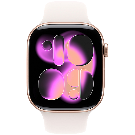APPLE Watch Series 11 GPS 46mm, Złoty Róż Aluminium Koperta, Sport Band Sportowy Pasek Light Blush Łagodny Róż - S/M - 2