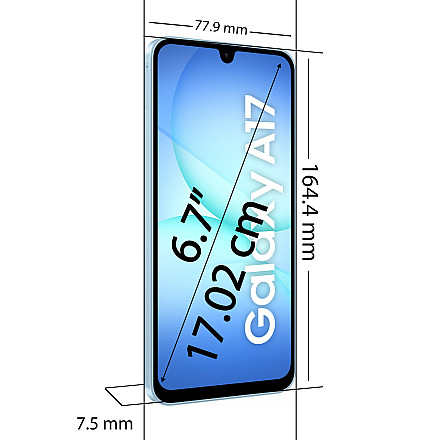 Smartfon SAMSUNG Galaxy A17 4 128GB 6.7" 90Hz 4G - Jasnoniebieski - 6