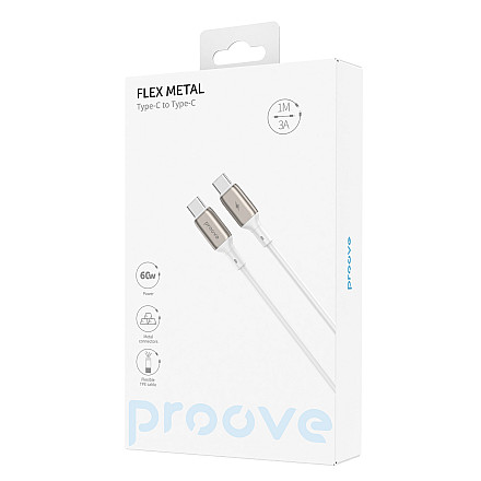 Kabel Proove Flex Metal Type-C to Type-C 60w (1m) - 2