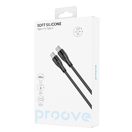 Kabel Proove Soft Silicone Type-C to Type-C 60W (1m) - 3