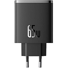 Ładowarka sieciowa BASEUS GaN5 Cube Pro Fast Charger 65W 2xC+U Black EU 