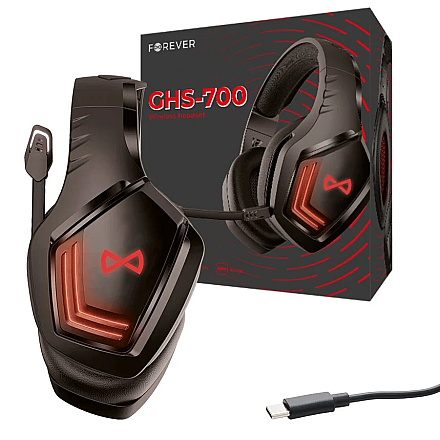 Słuchawki Bezprzewodowe Forever GHS-700 BT Nauszne z Mikrofonem Czarny - 1