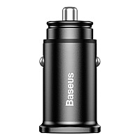 Ładowarka samochodowa Baseus Square Metal 2x USB 30W QC 3.0 czarna