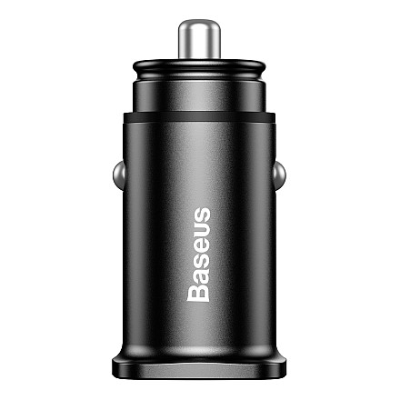 Ładowarka samochodowa Baseus Square Metal 2x USB 30W QC 3.0 czarna - 1