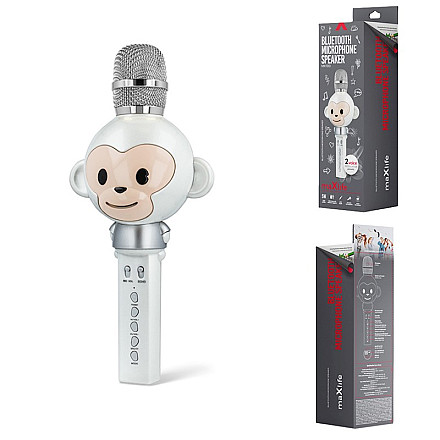 Maxlife mikrofon z głośnikiem Bluetooth Animal MX-100 biały - 5