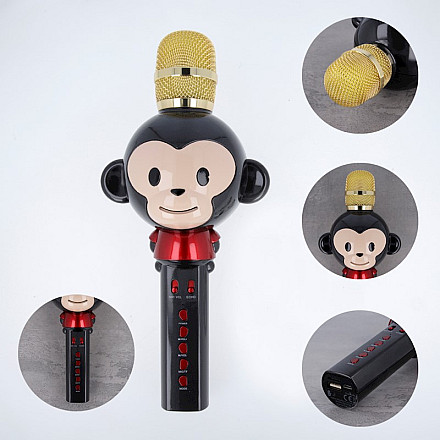 Maxlife mikrofon z głośnikiem Bluetooth Animal MX-100 czarny - 2