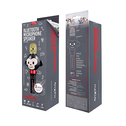 Maxlife mikrofon z głośnikiem Bluetooth Animal MX-100 czarny - 4