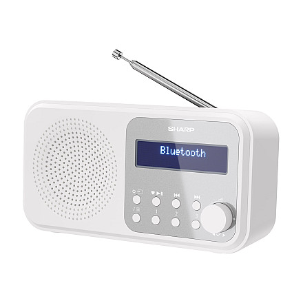 Портативне цифрове радіо Sharp DR-P420(WH) Tokyo, FM/DAB/DAB+, Bluetooth 5.0, живлення USB або батарея, снігу-біле - 5
