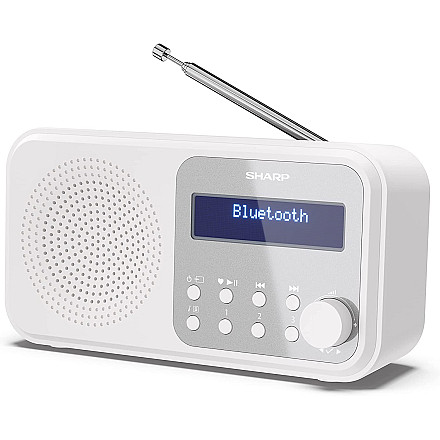 Портативне цифрове радіо Sharp DR-P420(WH) Tokyo, FM/DAB/DAB+, Bluetooth 5.0, живлення USB або батарея, снігу-біле - 1