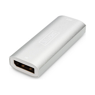 Digitus | 8K DP Repeater 30 m | DS-55524 | Repeater umożliwia przedłużenie sygnału DP do 30 m. Odpowiada to standardowi VESA DisplayPort 1.4. Obsługuje rozdzielczości do 8K/30Hz. Po