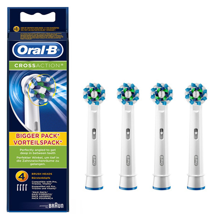 Oral-B | EB50-4 | Toothbrush replacement | Heads | For adults | Number of brush heads included 4 | Number of teeth brushing modes Does not apply - 1