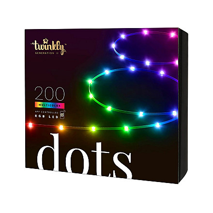 Twinkly|Dots Smart LED Lights 200 RGB (Multicolor), 10m, Transparent|RGB - 16M+ kolorów - 1