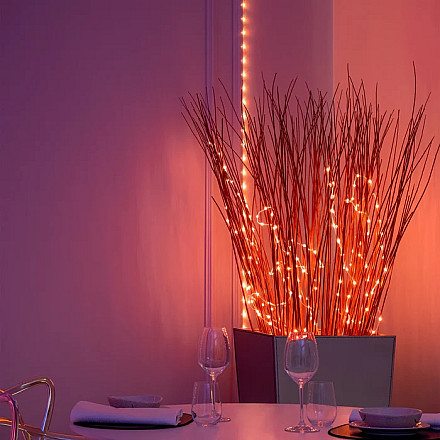 Twinkly|Dots Smart LED Lights 200 RGB (Multicolor), 10m, Transparent|RGB - 16M+ kolorów - 5