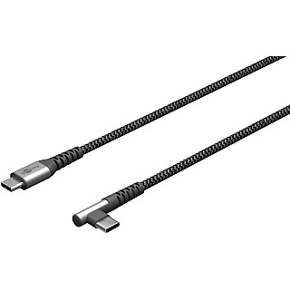 Goobay | 64659 Кабель tekstylny USB-C для USB-C з metalowymi wtyczkami, 1 m | USB-C для USB-C