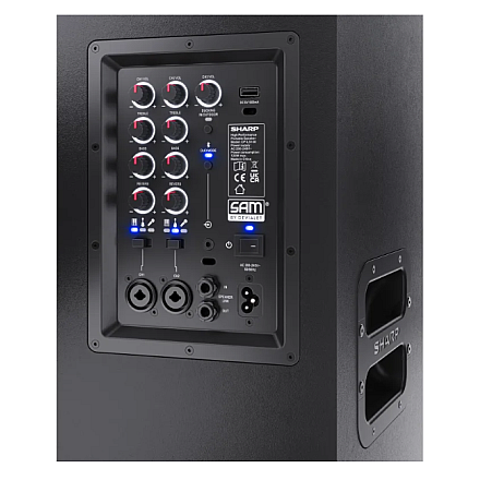 Głośnik przenośny Sharp SumoBox CP-LS100 High Performance | Sharp | Głośnik przenośny | SUMOBOX CP-LS100 High Performance | 120 W | Bluetooth | Czarny | Przenośny | Połączenie bezprzewodowe - 7