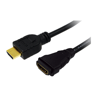 Logilink Кабель HDMI typ A чоловічий - HDMI typ A жіночий чорний