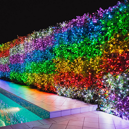 Twinkly|Strings Smart LED Lights 100 RGB (Multicolor), 8m, czarny przewód|RGB - 16M+ kolorów - 8