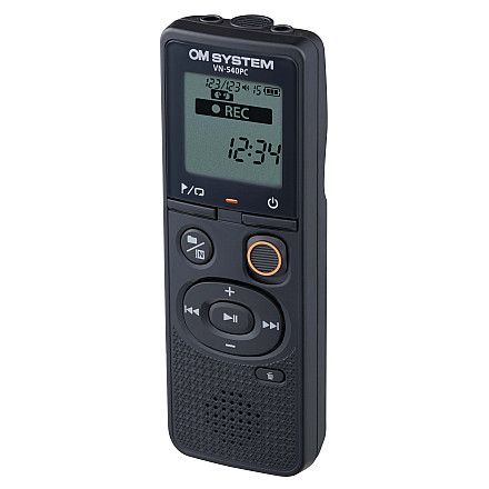 Olympus | Cyfrowy dyktafon (OM Branded) | VN-540PC | Czarny | Wyświetlacz segmentowy 1.39' | WMA - 3