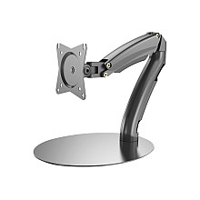 Digitus | Uchwyt biurkowy | Uniwersalny stojak na monitor LED/LCD ze sprężyną gazową | Pochylanie, obracanie, regulacja wysokości, obracanie | Czarny