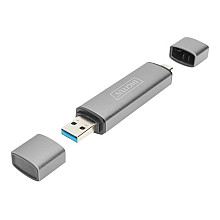 DIGITUS Podwójny czytnik kart Hub USB-C / USB 3.0, OTG Digitus