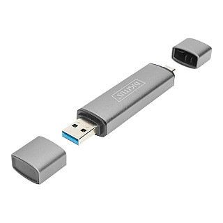 DIGITUS Podwójny czytnik kart Hub USB-C / USB 3.0, OTG Digitus