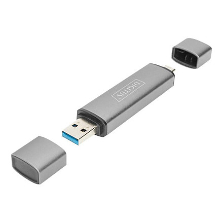 DIGITUS Podwójny czytnik kart Hub USB-C / USB 3.0, OTG Digitus - 1